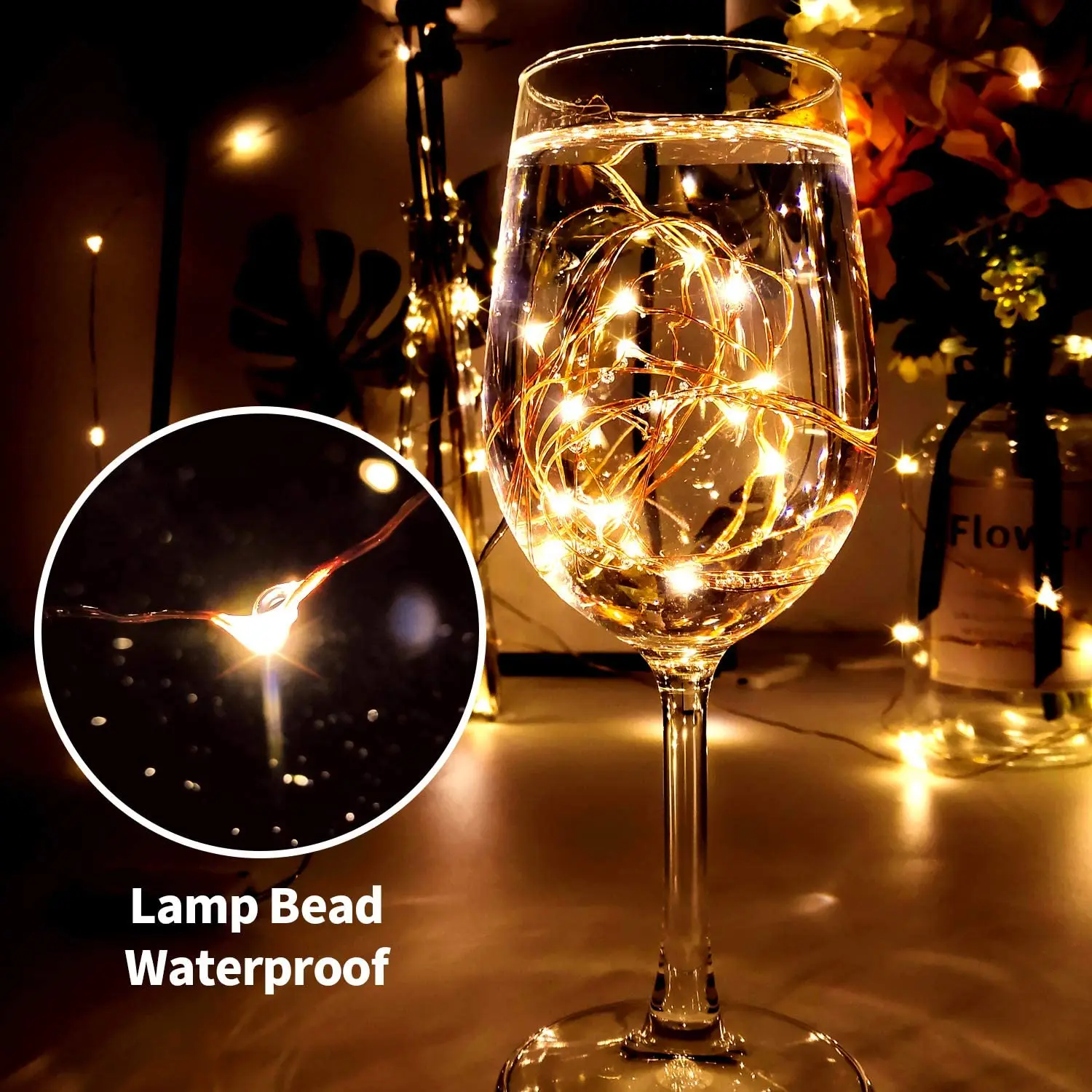12 Pack Led Fairy Lights Battery Operated String Lights Waterproof Silver Wire 7 Feet 20 Led Firefly Starry Moon Lights for DIY