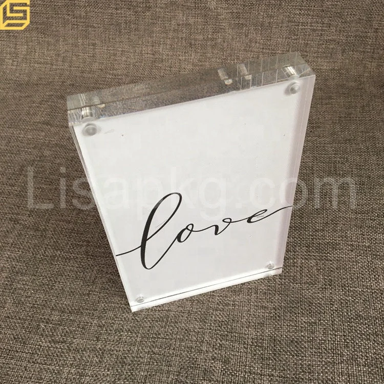 Пользовательская магнитная фоторамка прозрачная акриловая