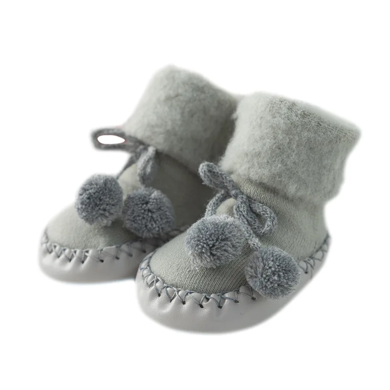 Wholesale New Fashion Autumn Winter Knitted Wool Handmade Socks 100% Cotton Booties Warm Socks for Newborn Casual Baby Socks