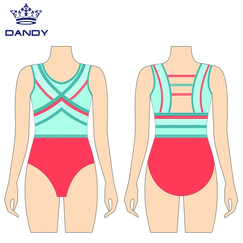 Custom performance apparel womens dance leotard sleeveless gymnastic clothes