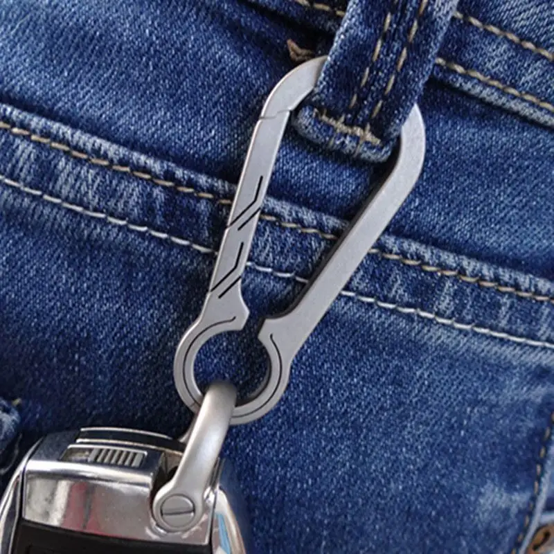 luxury Metal keychain titanium titanium carabiner keychain titanium keychain
