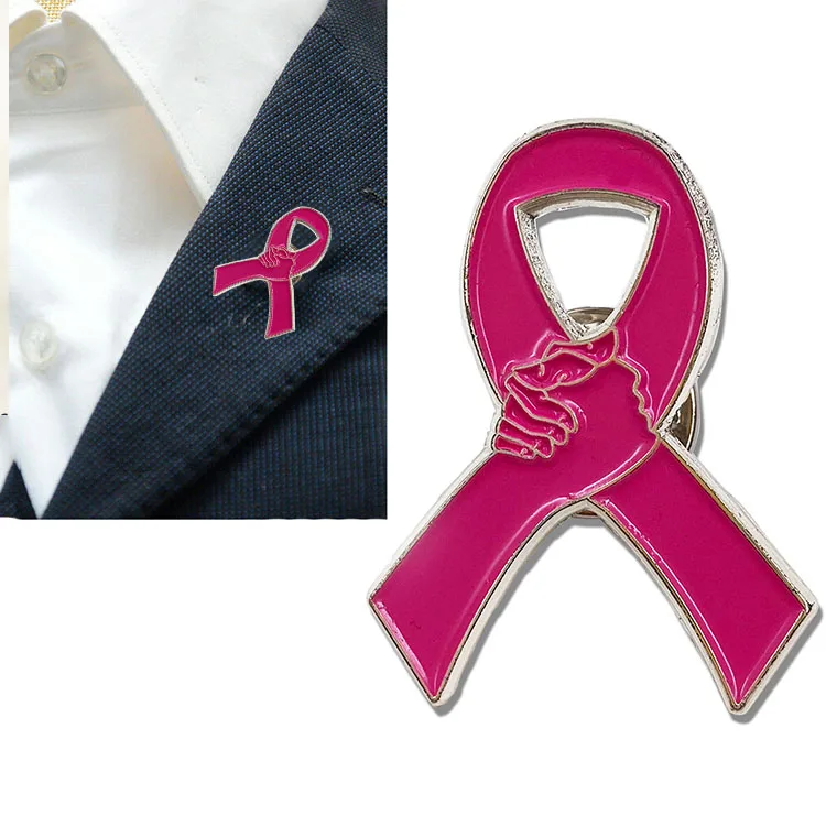 bulk design cheap breast cancer lapel medical enamel pins