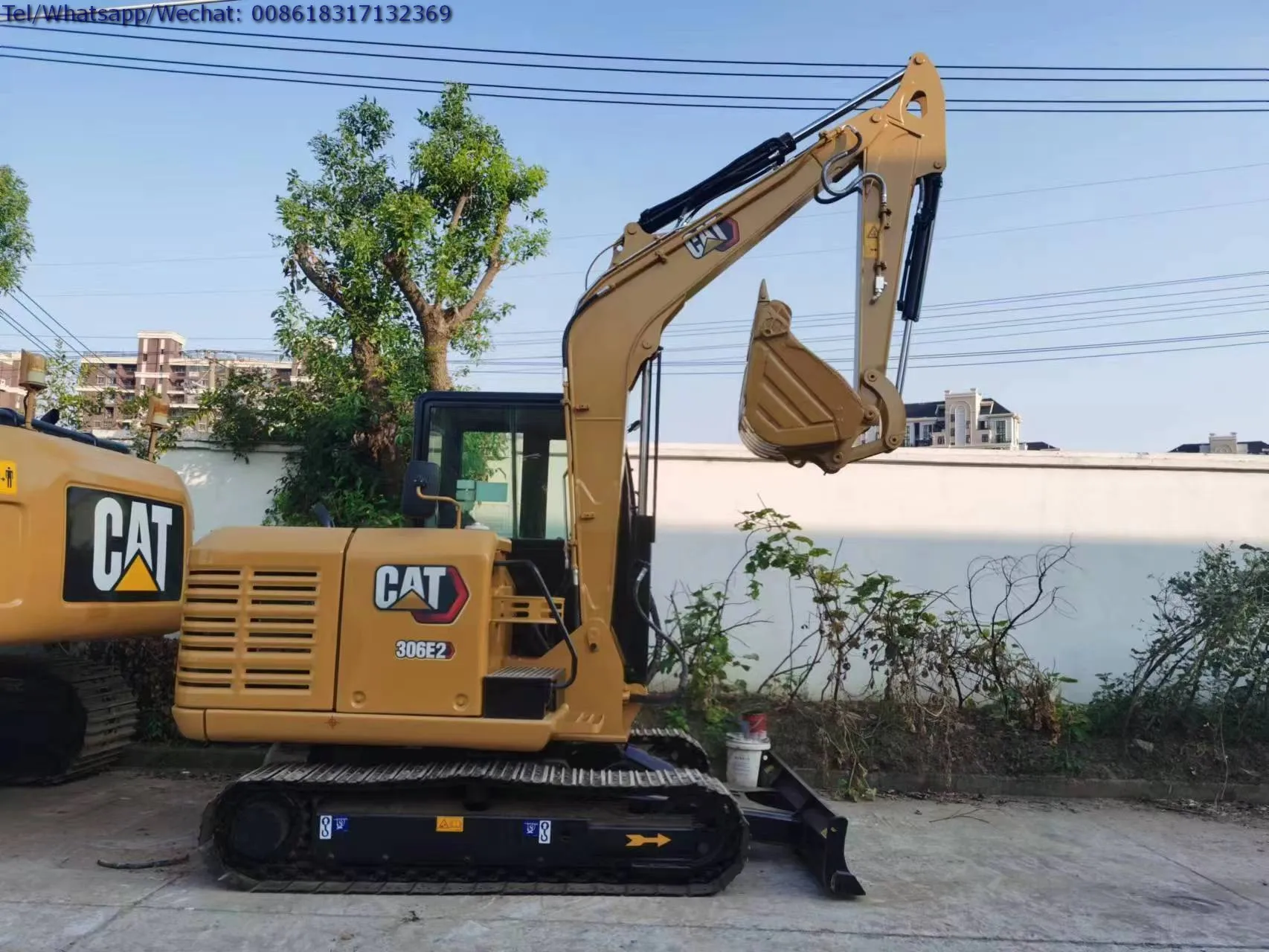Used Cat 306E 306E2 6 ton Small Excavator EPA Caterpillar 307E Mini Excavator with Clean-Out Bucket