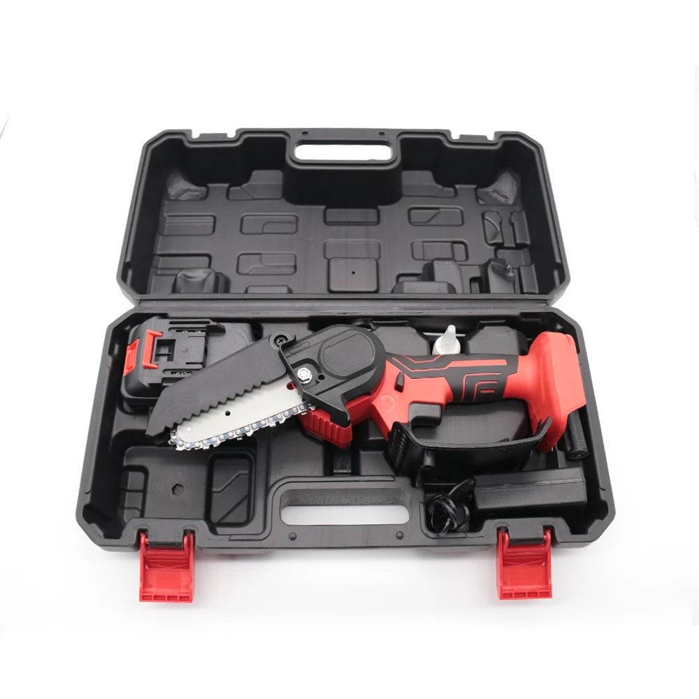 Mini Cordless Chainsaw 6-Inch, Electric Battery Chainsaw, Hand Held Power Chain Saws for Tree Trimming & Wood Cutting