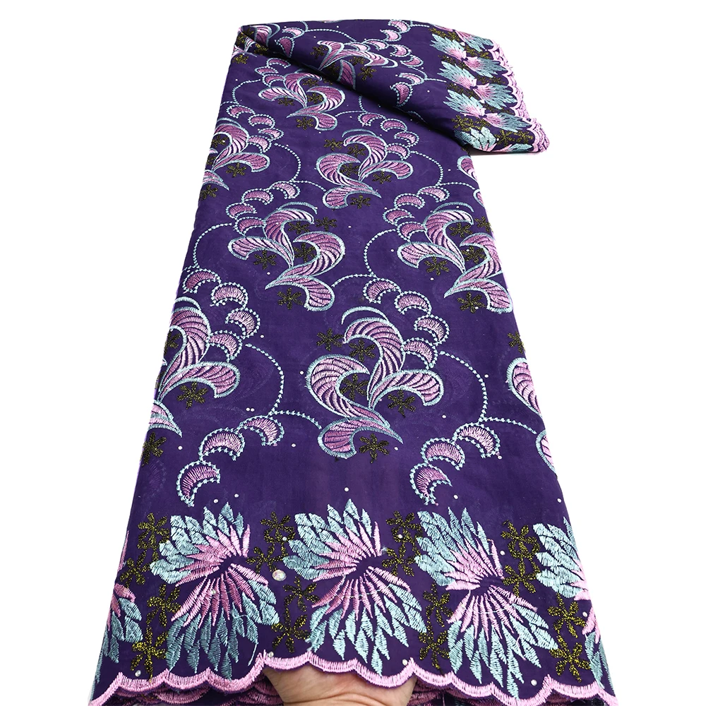 NI.AI Beautiful 2024 New Arrival Swiss Voile Lace Good Quality Lafaya Lace French 100% Cotton For Women Garment Wedding Party