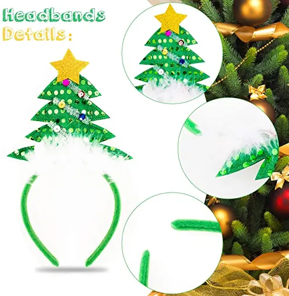 2023 Christmas Decorations ornaments Tree Headband Hair Accessories Festival Accessories