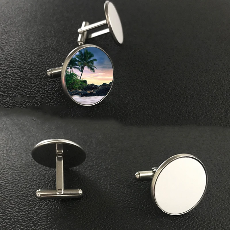 Popular in Nigeria  , Sublimation Blank Cufflink ,Metal CuffLinks For Heat Press Machine Printing