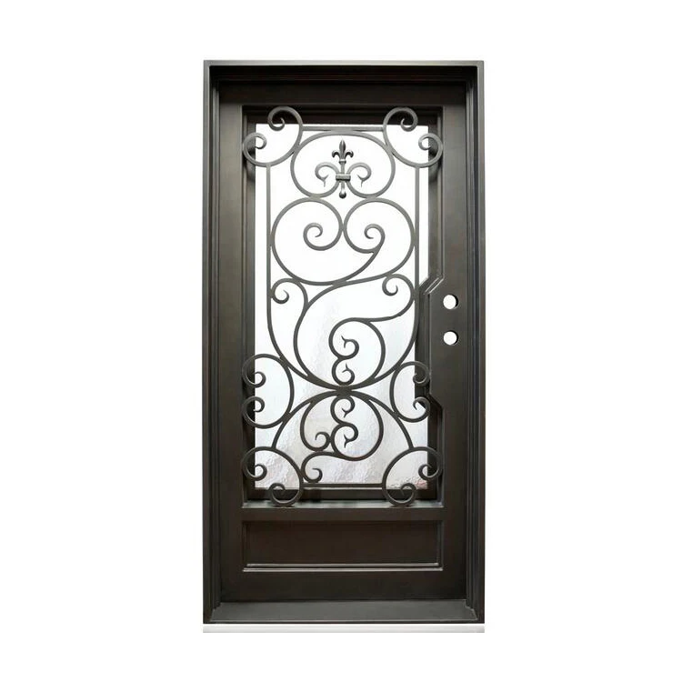 Doors Wrought Cast Design Gate Round Flower Frame Exterior Left Handed Dorga Digan 2Palla Delicate Appearance Eyebrow Iron Door
