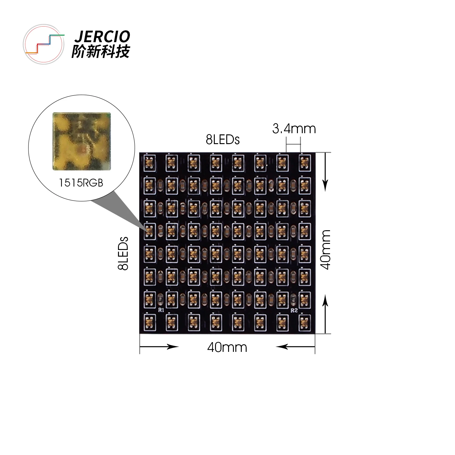 LED Matrix Panel XT1511-D15(SMD1515) individually addressable 8x8/16x16/8x32 Like WS2812b LED pixels screen