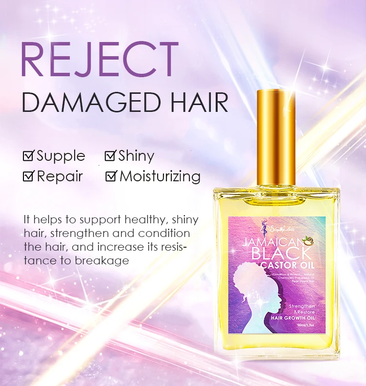 Free Samples New Arrival Smoothing & Nourishing  Frizzy Hair Castor Oil Treatment Loc Hair Regrowth Oil For Hair Fall