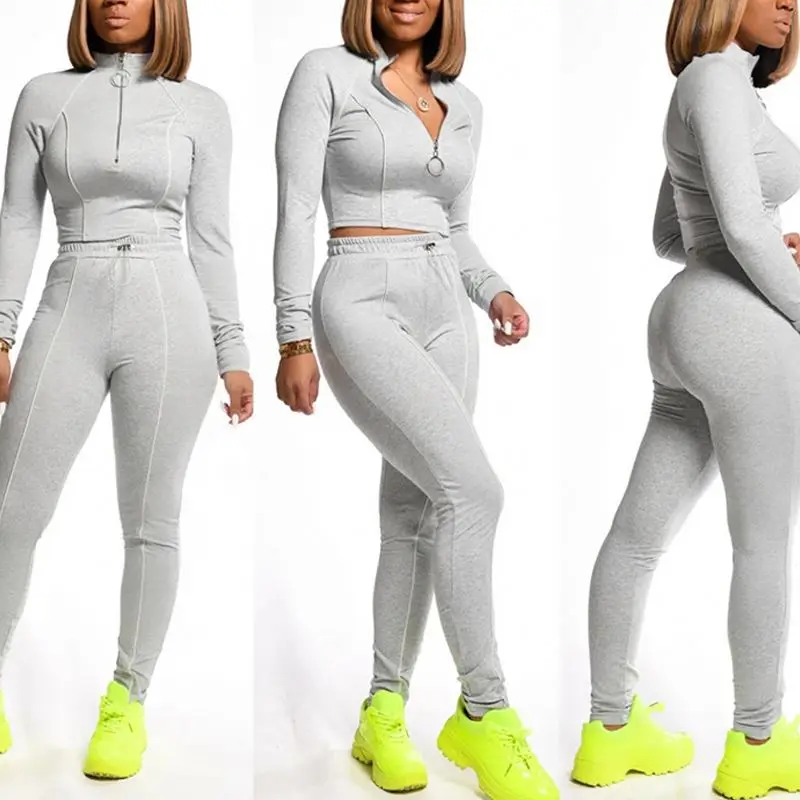 KG1709 Wholesale Fashion Top And Pants Outfit Two Piece Pants Set Women Clothing