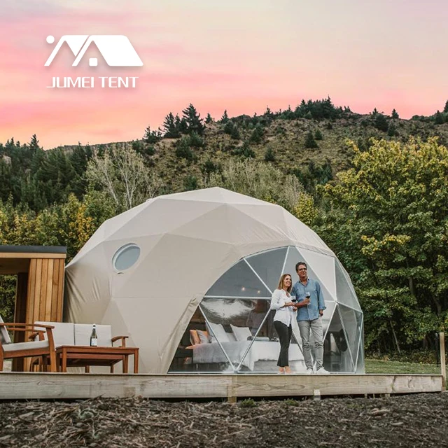geodesic dome house 6-8 person Clear PVC Outdoor Camping Snow starred hotel Dome Tent