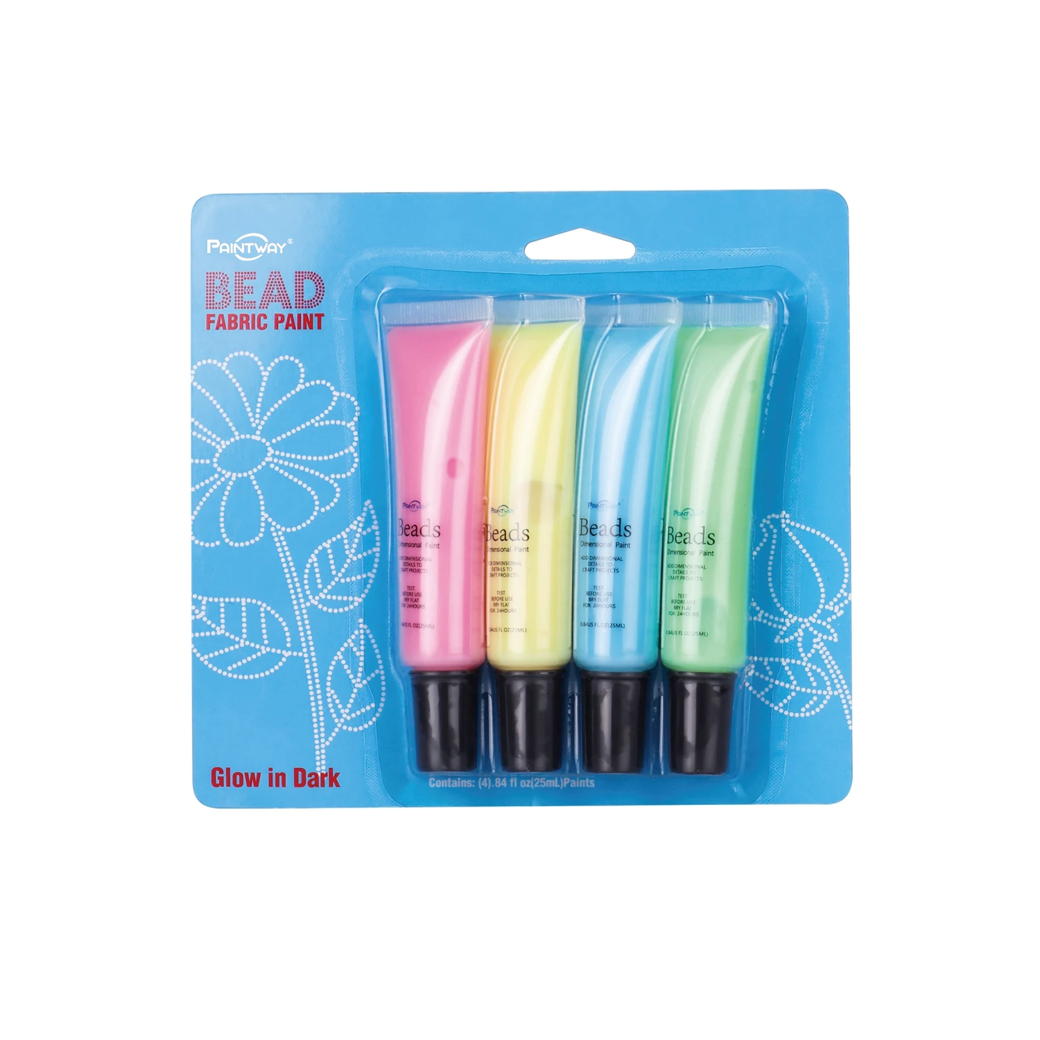 Factory Direct Supply 4 Colors Bead Fabric Paint  Fantasy Textile Colored Clothes Hand-painted Beads Pigment