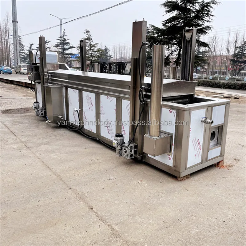 Automatic Frying Potato Chips Machine Auto Cassava Tofu Pellet Fryer Fry Onion Ring Churros Frying Machine