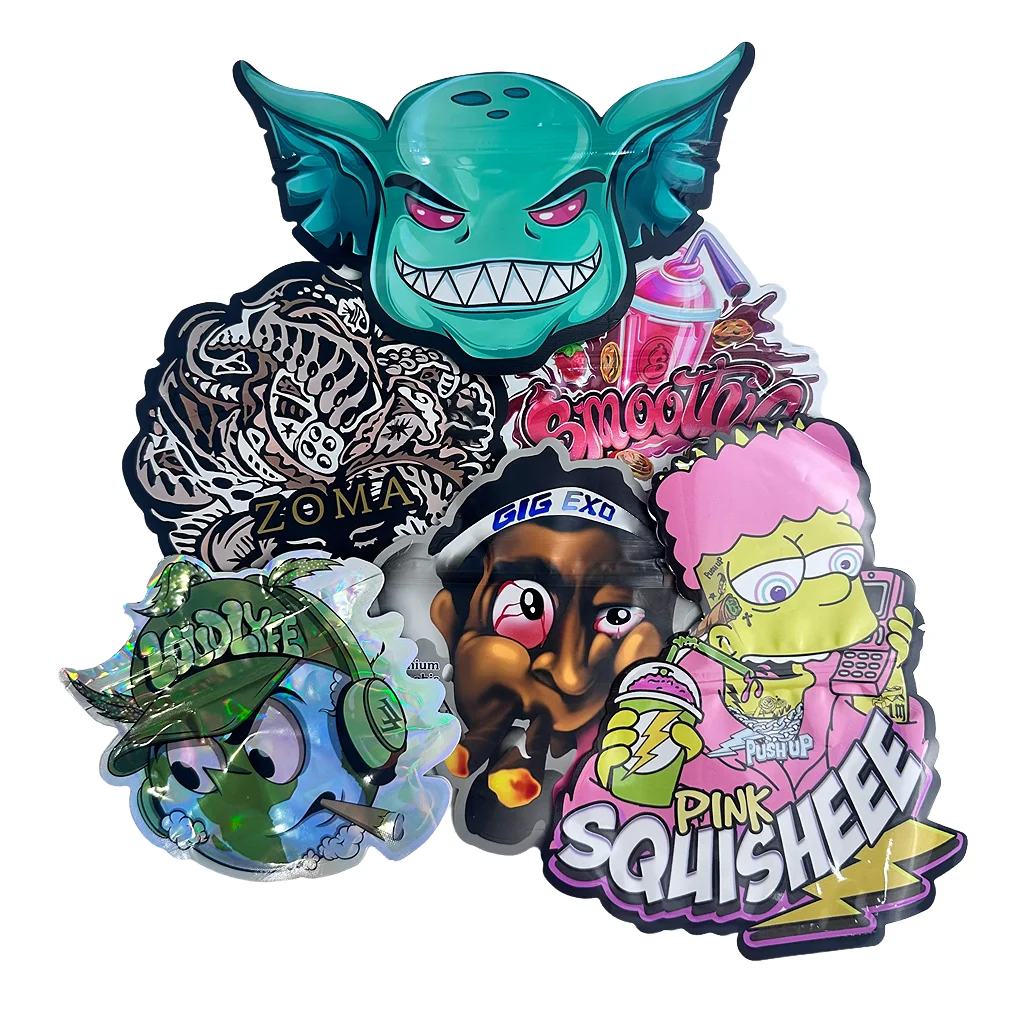 Custom Print 1g 3.5g 7g 14g 28g Child Resistant Gummy Packaging Smell Proof Candy Mylar Bags 3.5 Gram