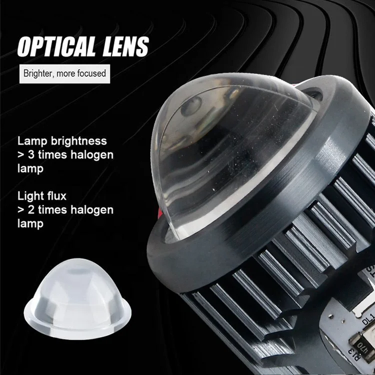 Factory mini Driving Light DRL Motorcycle Led Headlight bulb H4 H6 BA20D P15D Auto Car fisheye Projector Lens dual color