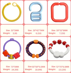 Various Shapes Children Plastic Toy Ring Baby Toy Bracelets Non-toxic Environmentally Friendly Toy Accessories