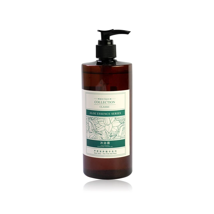 China factory direct sale 500ml or customized screen printing shower gel bottles with pump