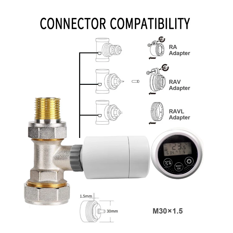 Tuya Smart house Thermostatic Radiator Valves ZigBee Thermostatic Radiator Valves Radiator Thermostats