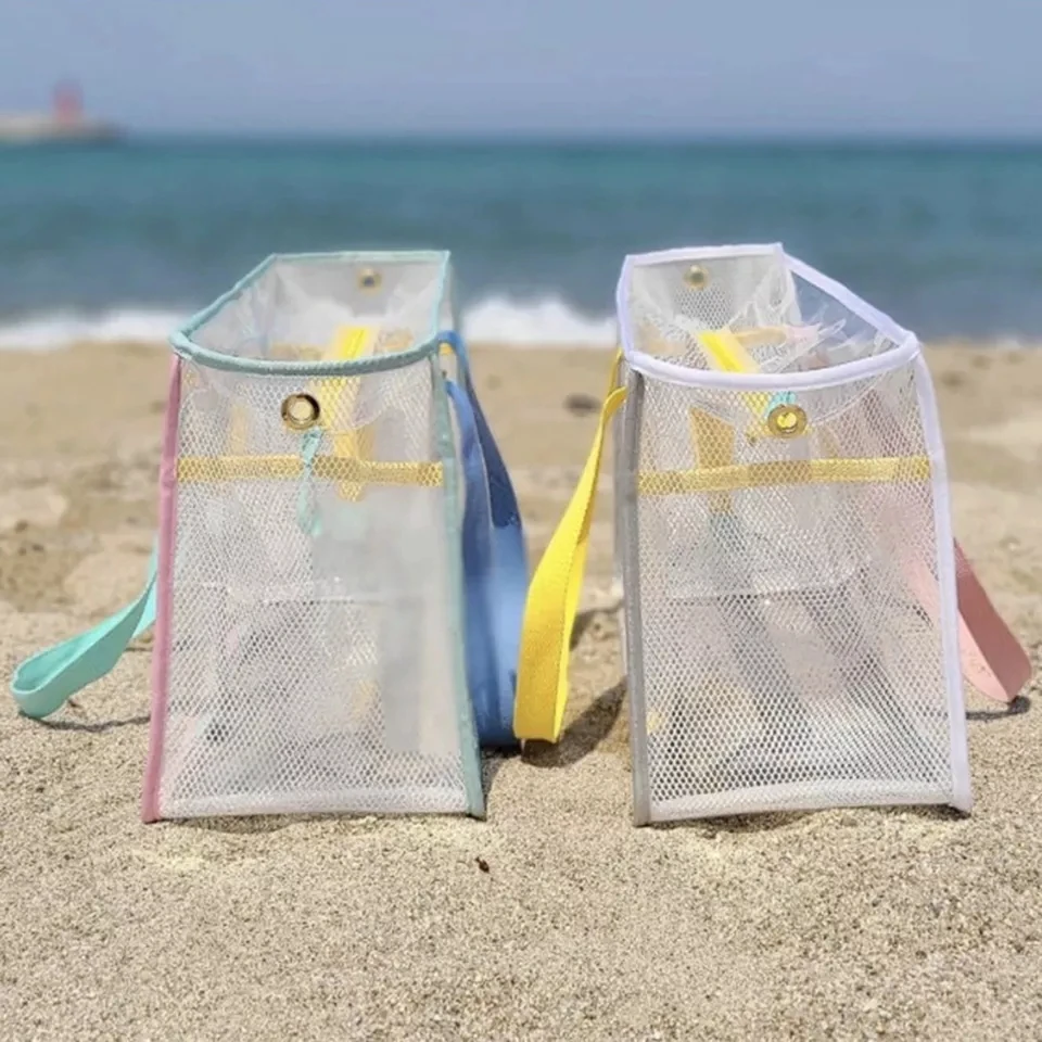 Hot Selling Summer Large Capacity Women Clear Handbags Pvc Jelly Bags, Transparent Beach Tote Bag With Rivets Crossbody Bag