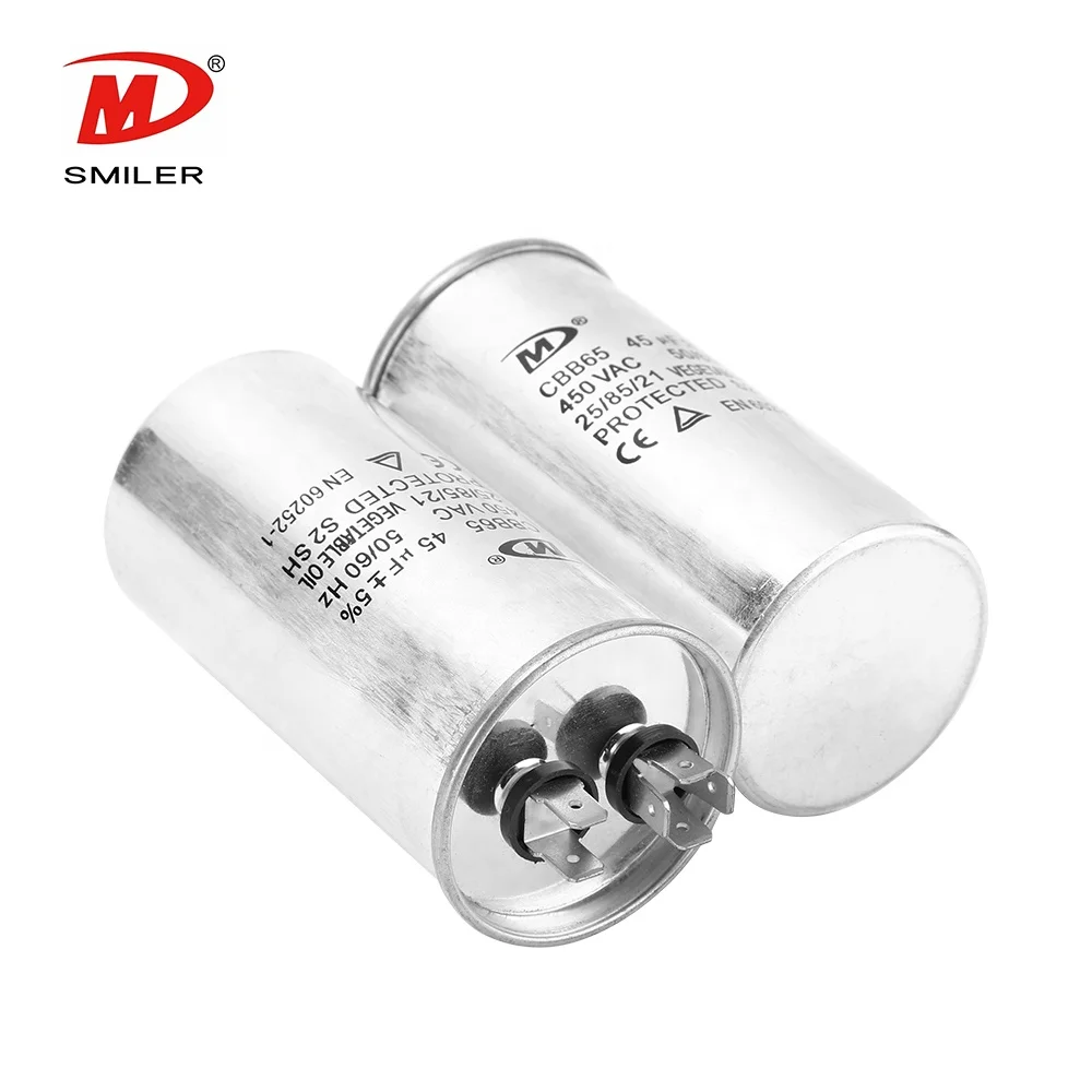 Air conditioner Motor Run Capacitor 25uf 30uf 35uf 40uf 45uf 50uf 55uf 60uf 70uf Diameter 50mm CBB65
