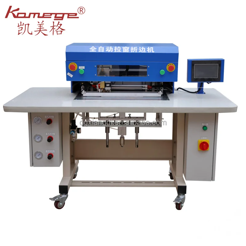 Kamege XD-374B Automatic Leather Hot Melt  Gluing And Window Gap Folding Machine For Bags Wallet