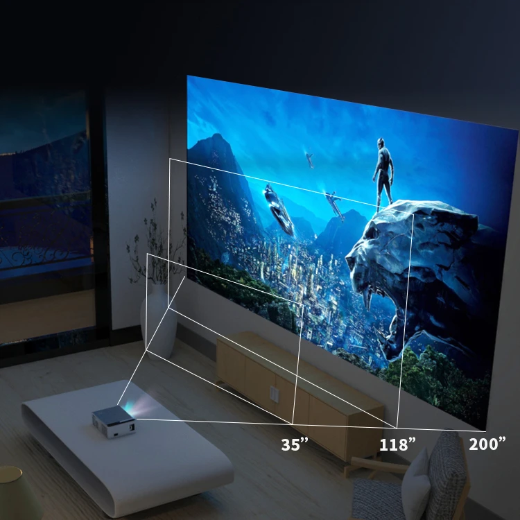 3D 4K Android Version1080 портативный домашний Карманный видеопроектор Full Hd умный проектор с высокой яркостью