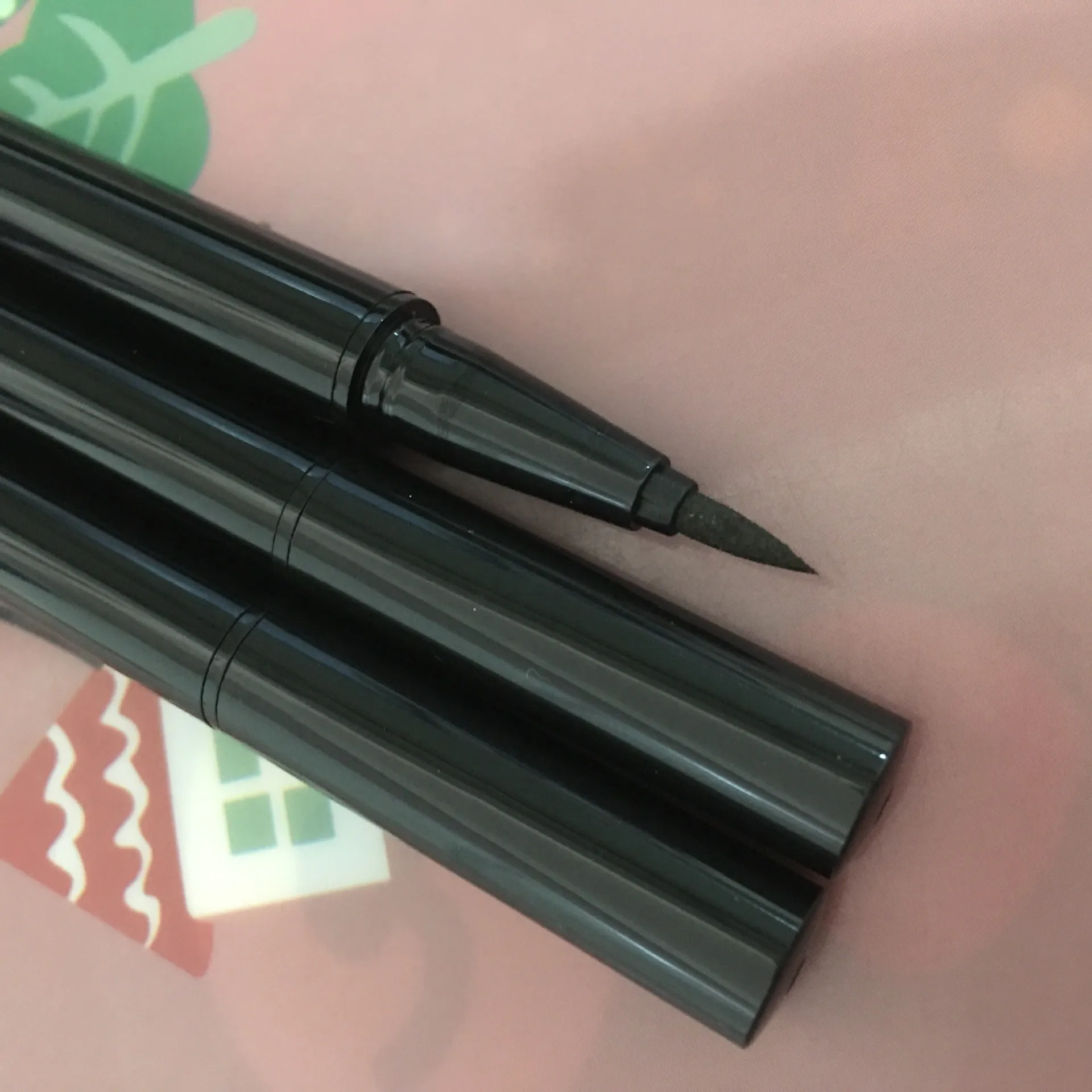 Wholesale no logo liquid eyeliner pencil and eyebrow 2 in 1 products private label waterproof eyeliner