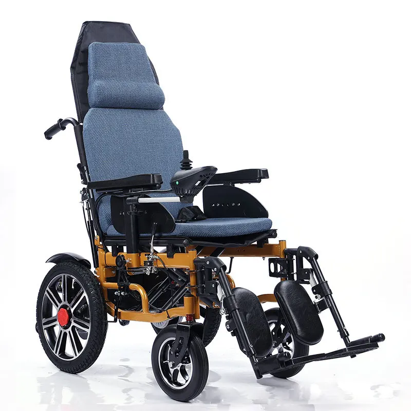 Power Foldable Back Electric Folding wheelchair bed Aluminum Alloy wheelchair bed wheel for Rehabilitation Equipment