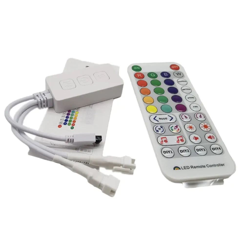 DC12V-24V 5V SP511E Music WiFi Pixel Controller For WS2812b WS2811 Addressable RGB Strip Light Alexa Smart Voice APP Control