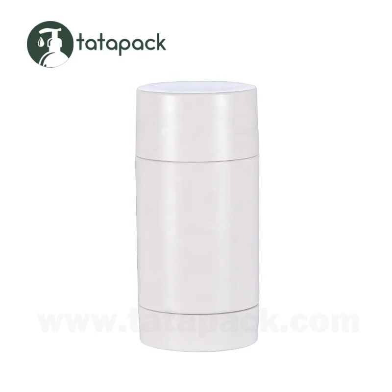 
Recyclable 100% PCR Plastic PP Matte White Deodorant Stick Container 75ml 50ml Empty Twist Up Deodorant Stick Bottle 