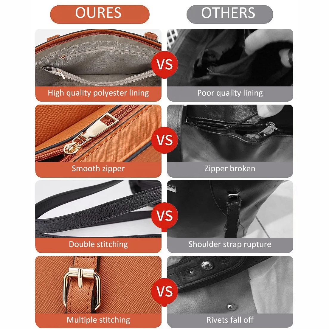 Sympathybag Hot Sale Vintage Leather Computer Bag Business Handbag Large Capacity Laptop Tote Work Bags Laptop Bag for Women