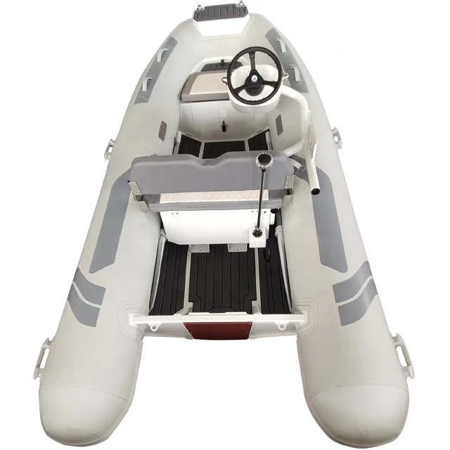 11ft Lake Rigid Orca Hypalon/PVC RIB360 Fiberglass Double Hull Inflatable Boat Dinghy