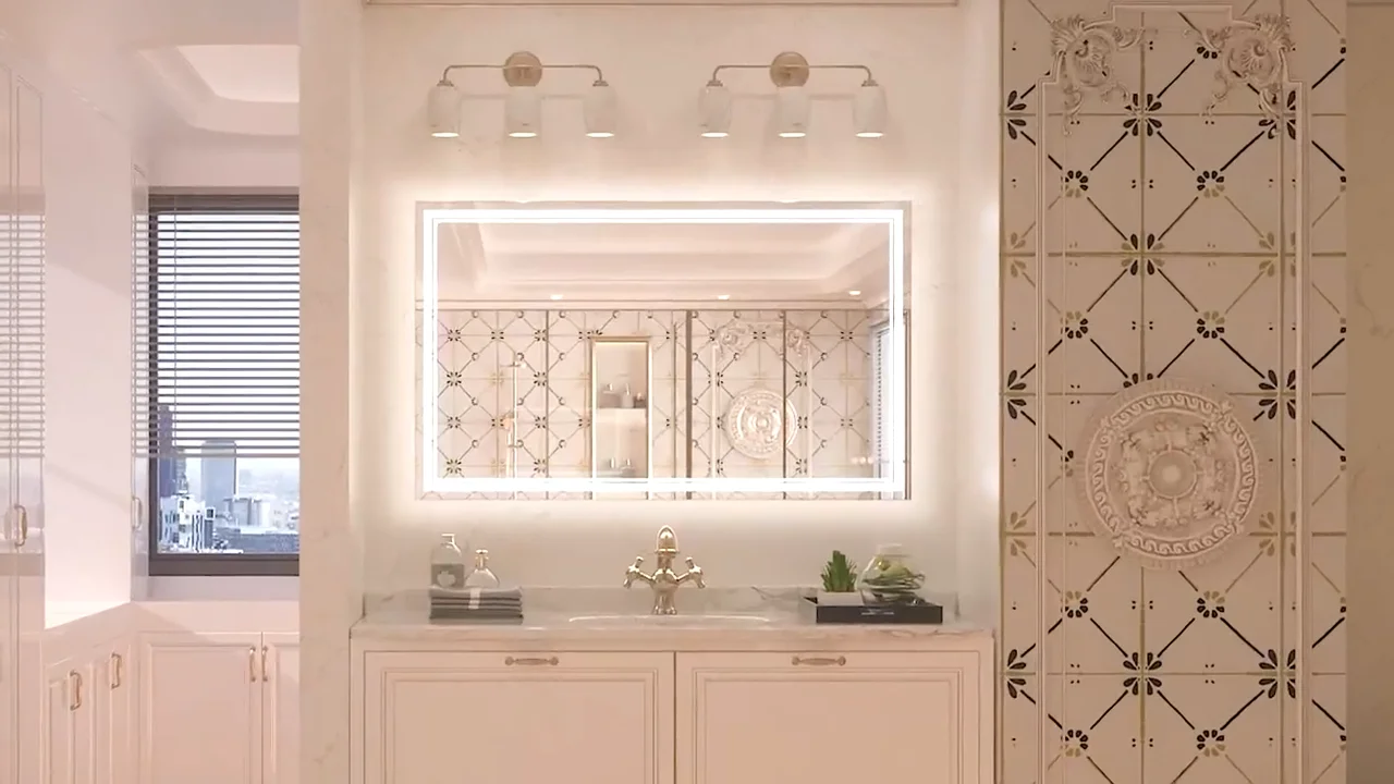 24x32 Inch LED Bathroom Mirror Front Lighted Bathroom Vanity Mirror with Lights,