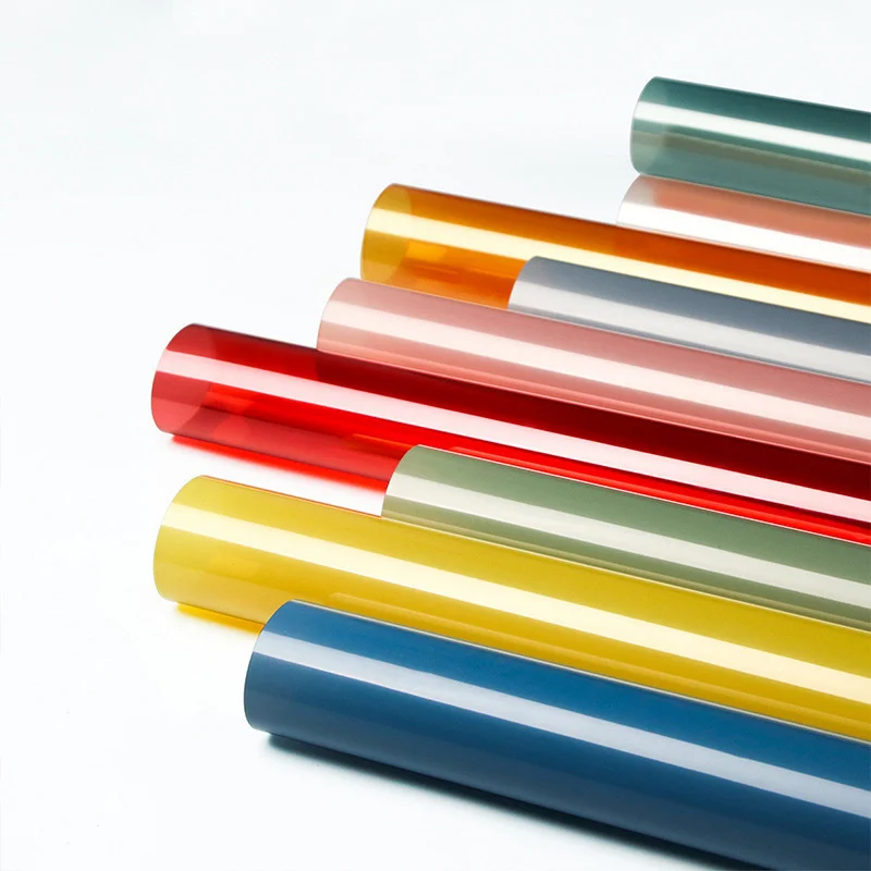 Shinewrap Factory Wholesale 20sheets/bag Pure Color Flower Wrapping Paper Waterproof Plastic Film Florist Packing Paper Luxury