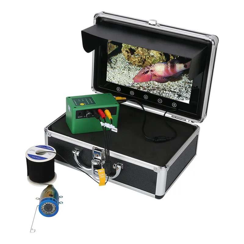 
9 Inch 15M 1000TVL Fish Finder Underwater Fishing Camera 15pcs White LEDs fish aquarium 