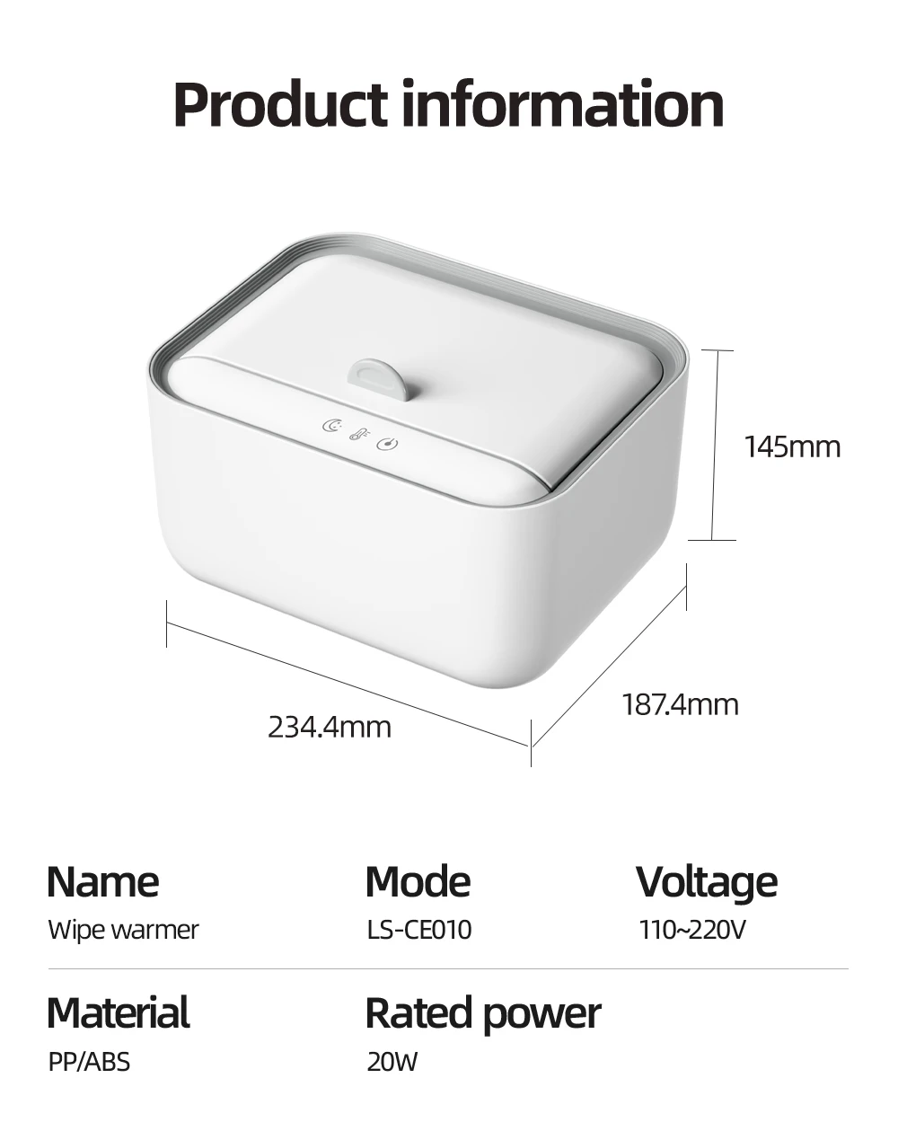 Factory Baby Wipe Warmer Amaz0n Hot Sale OEM RTS Wet Wipes Heater Wet Tissue Warmer