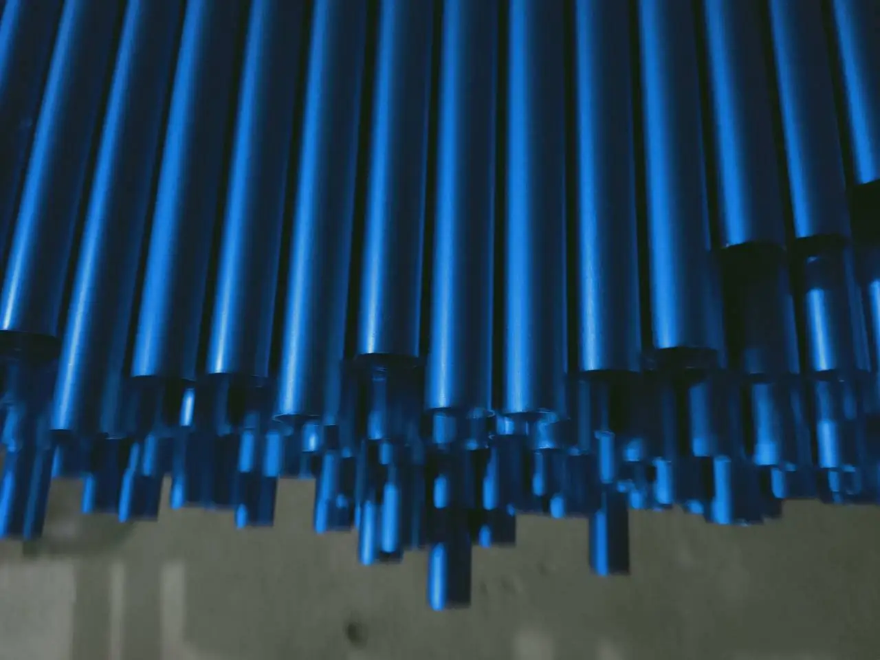 10-50mm Aluminum Tube Material 7075 Round Pipe T6 Polishing Anodized Blue Color for Gider