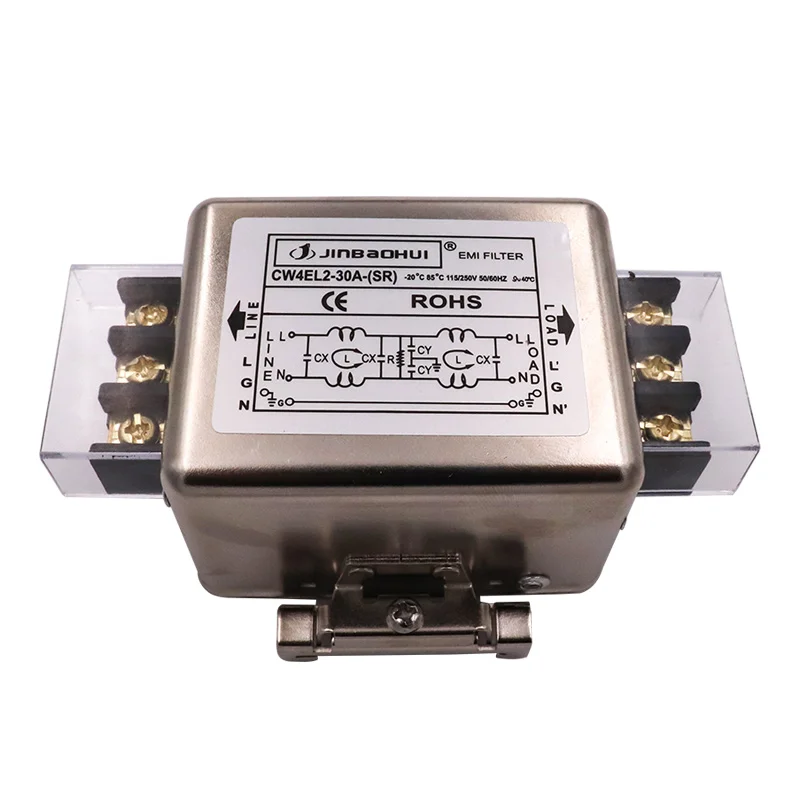 
EMI power filter CW4EL2 30A SR guideway single-phase AC bipolar filter Sample Available fast delivery 
