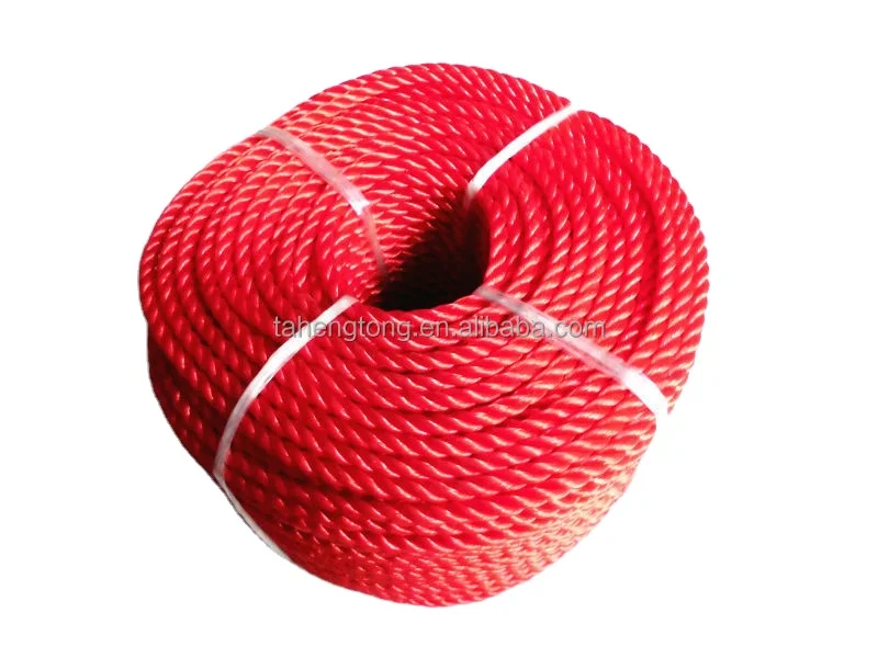 High Quality PP Danline Colorful 3-4 Strands Twisted Monofilament Rope for Marine Transport Fishing Agriculture Hardware