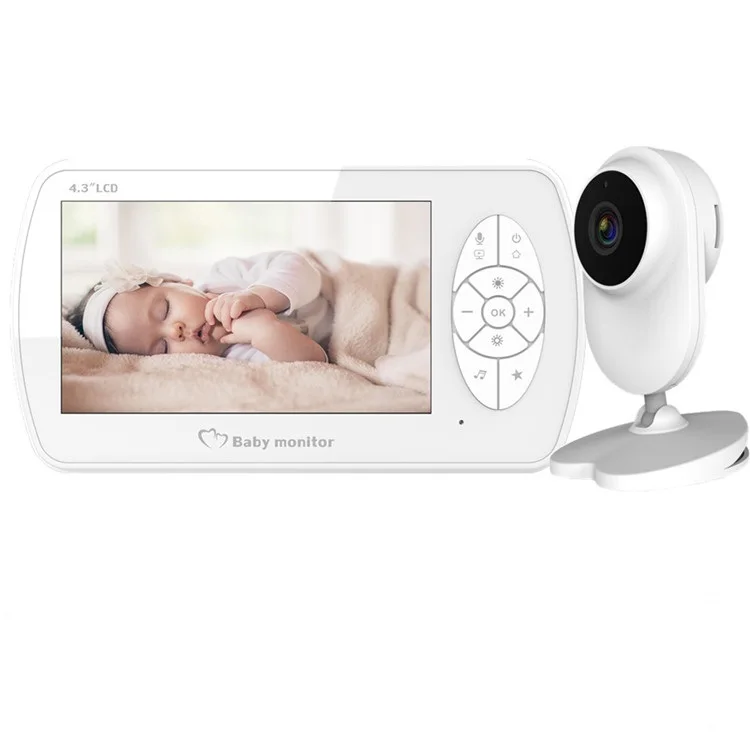 2020 Новинка 1080P 4,3 дюйма Беспроводная цветная радионяня мониторинг температуры Беспроводная видеоняня