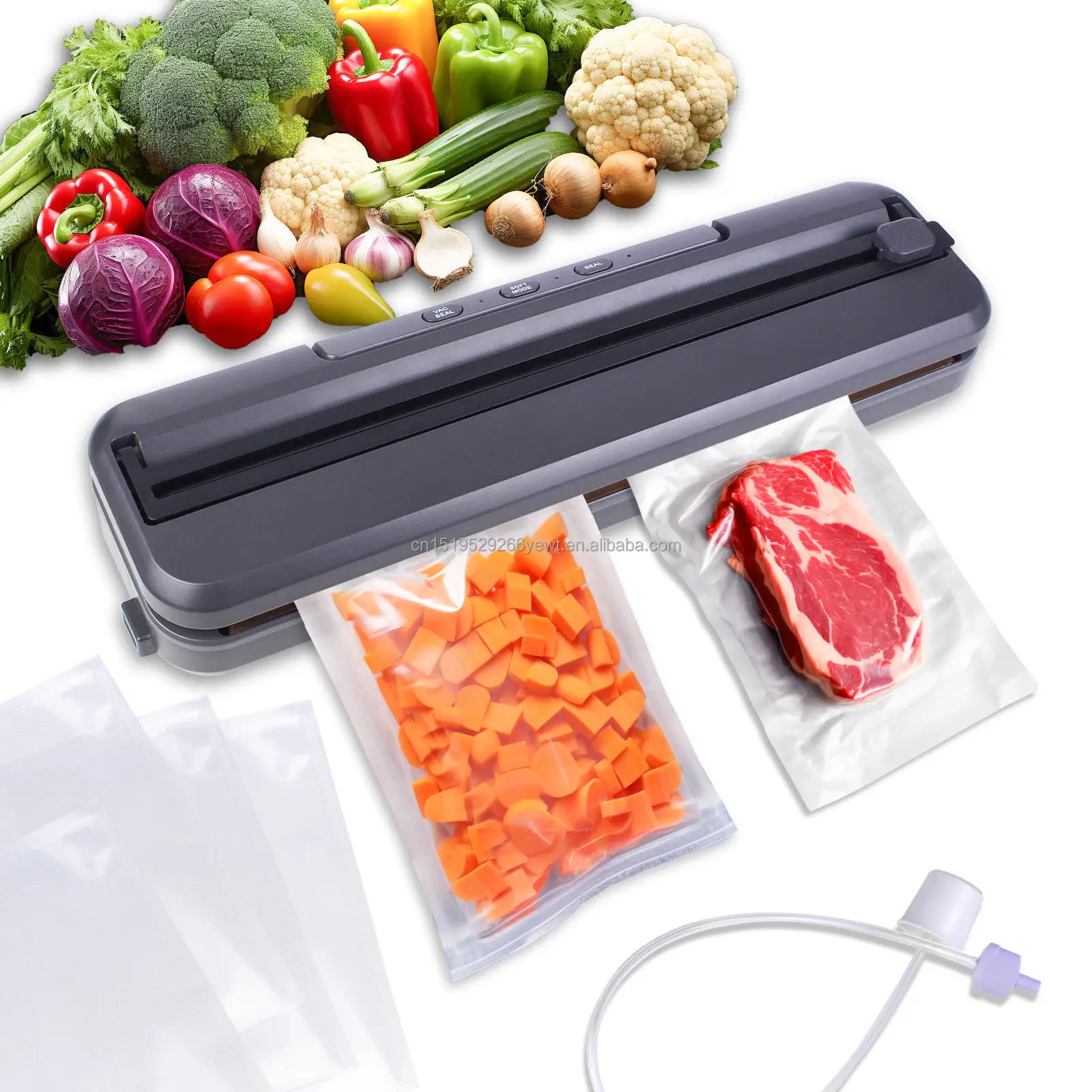 New Arrival Kitchen Vacuum Sealer Simple Operation Small Household with Free Bags Plastic Automatic Vacuum Food Sealers