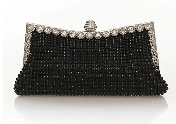 Fashion Rhinestone Party Bridal Clutch Evening Bag Handbag Alumina Bead Purse and Clutch Purses for Women