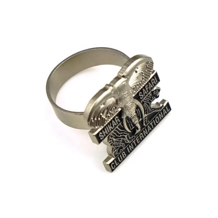 Custom Factory Wholesale Fashion Jewelry Personalized 3D Zinc Alloy Championship Engraved Mens Big Finger Ring