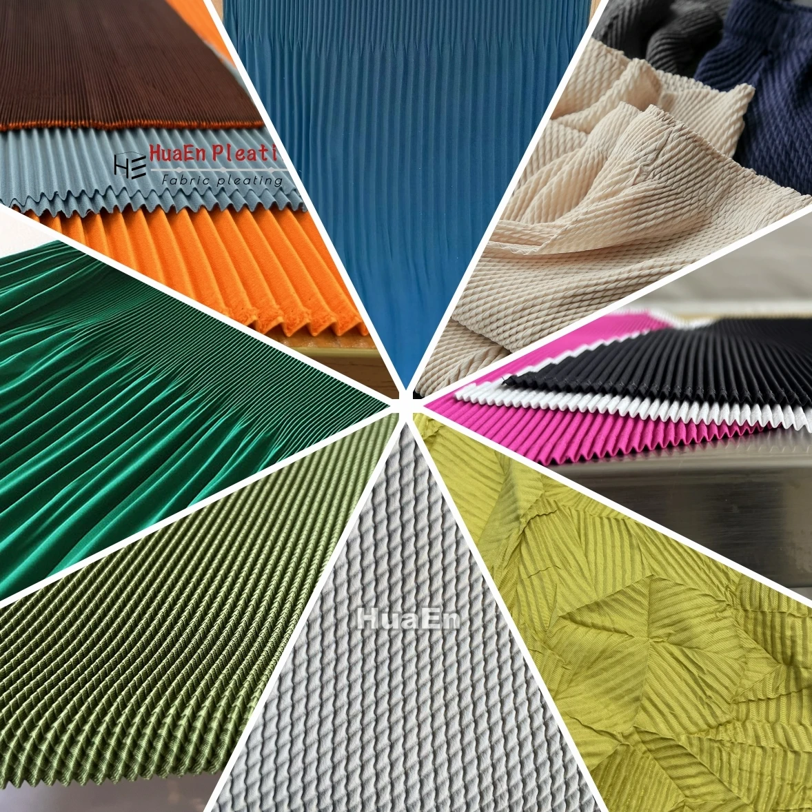 Manufacturer HuaEn Pleating machine for pleating fabrics on scarf skirt dress trousers hijabs,abayas,scarfs,kaftans,stoles