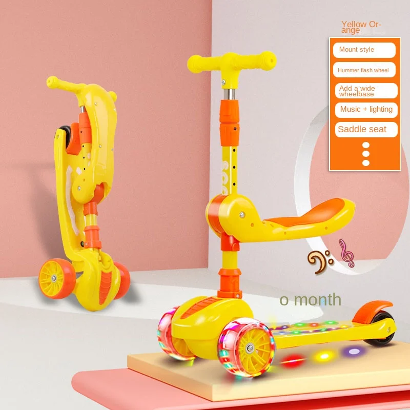 Kids Scooters Kids scooters Baby Twisters Boys Girls slide scooters Silent anti-rollover with lights and music