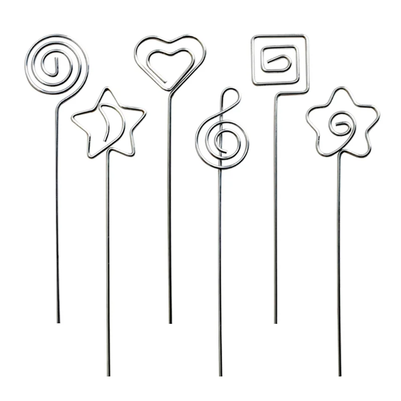 YS2004 Wholesale Amazon Hot Selling Silver Place Cards Menu Memo Clips DIY Place Card Holder