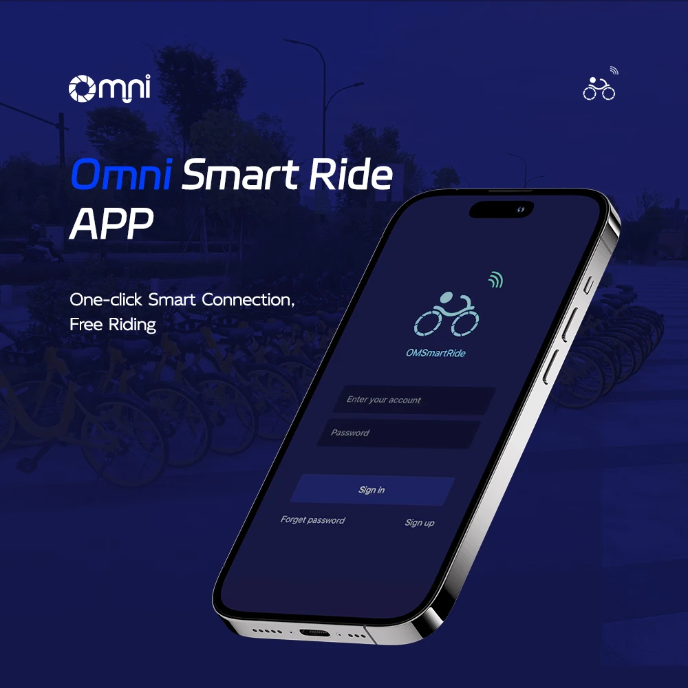 Omni Cloud Platform Locking System Long Standby Aluminum Alloy Sharing Smart Bike Lock For Rent