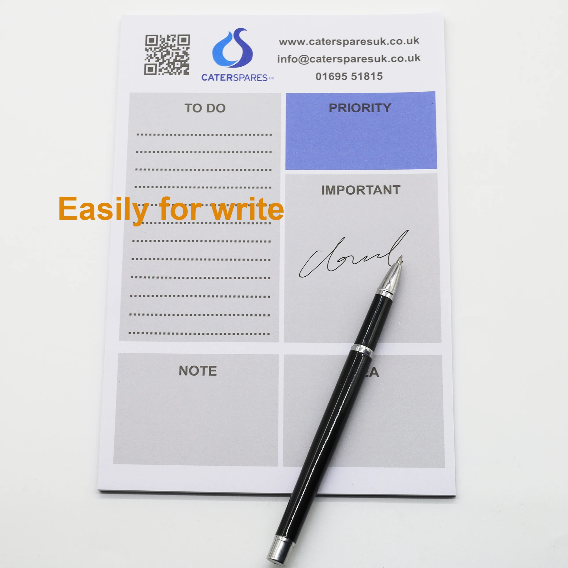 Custom logo Notepad ,QR Code Paper Pad for promotional and office stationery notepad