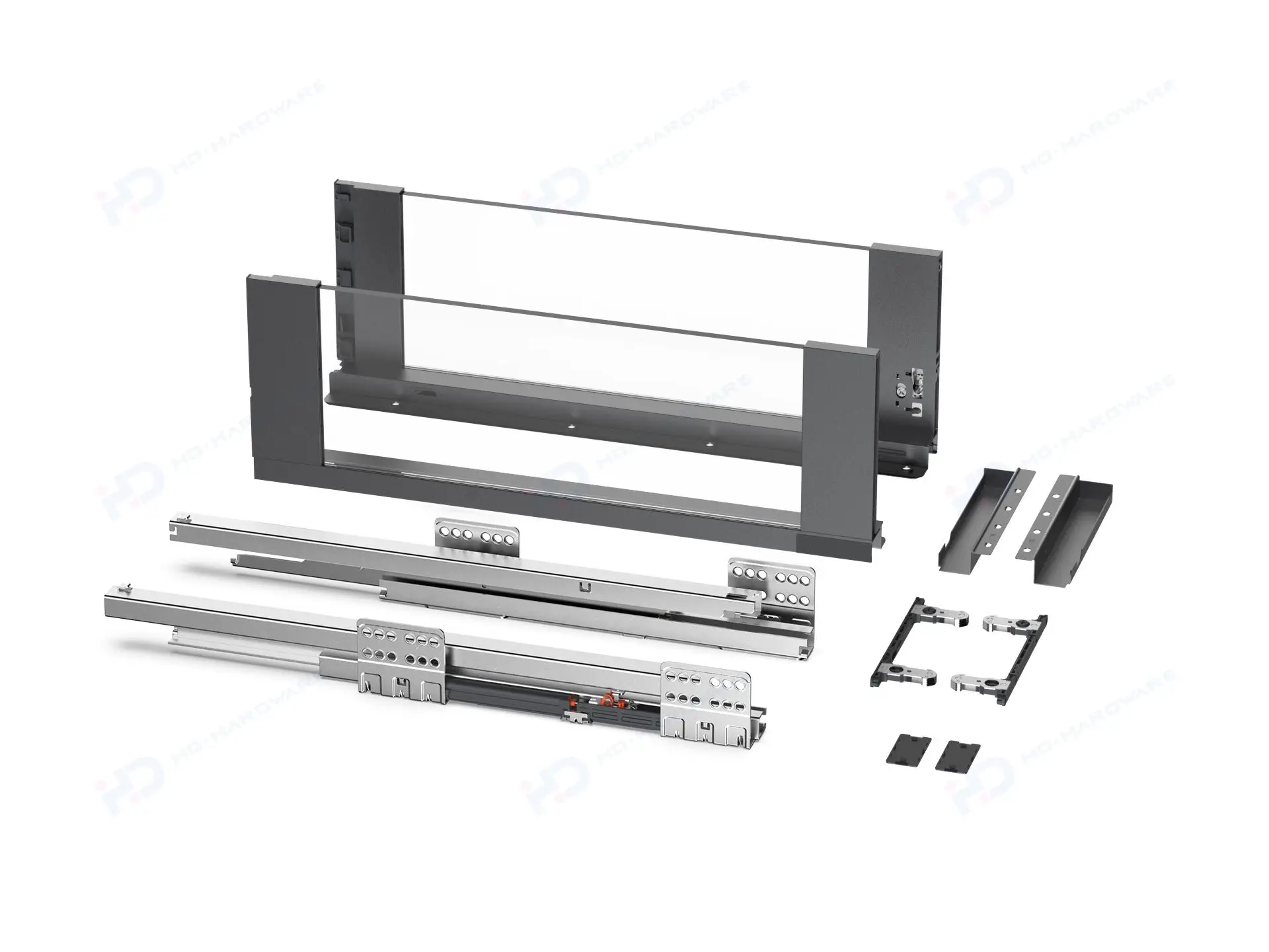 Soft Closing Kitchen Cabinet Drawer Slider System Metal Ball Bearing Soft Close Drawer Slides